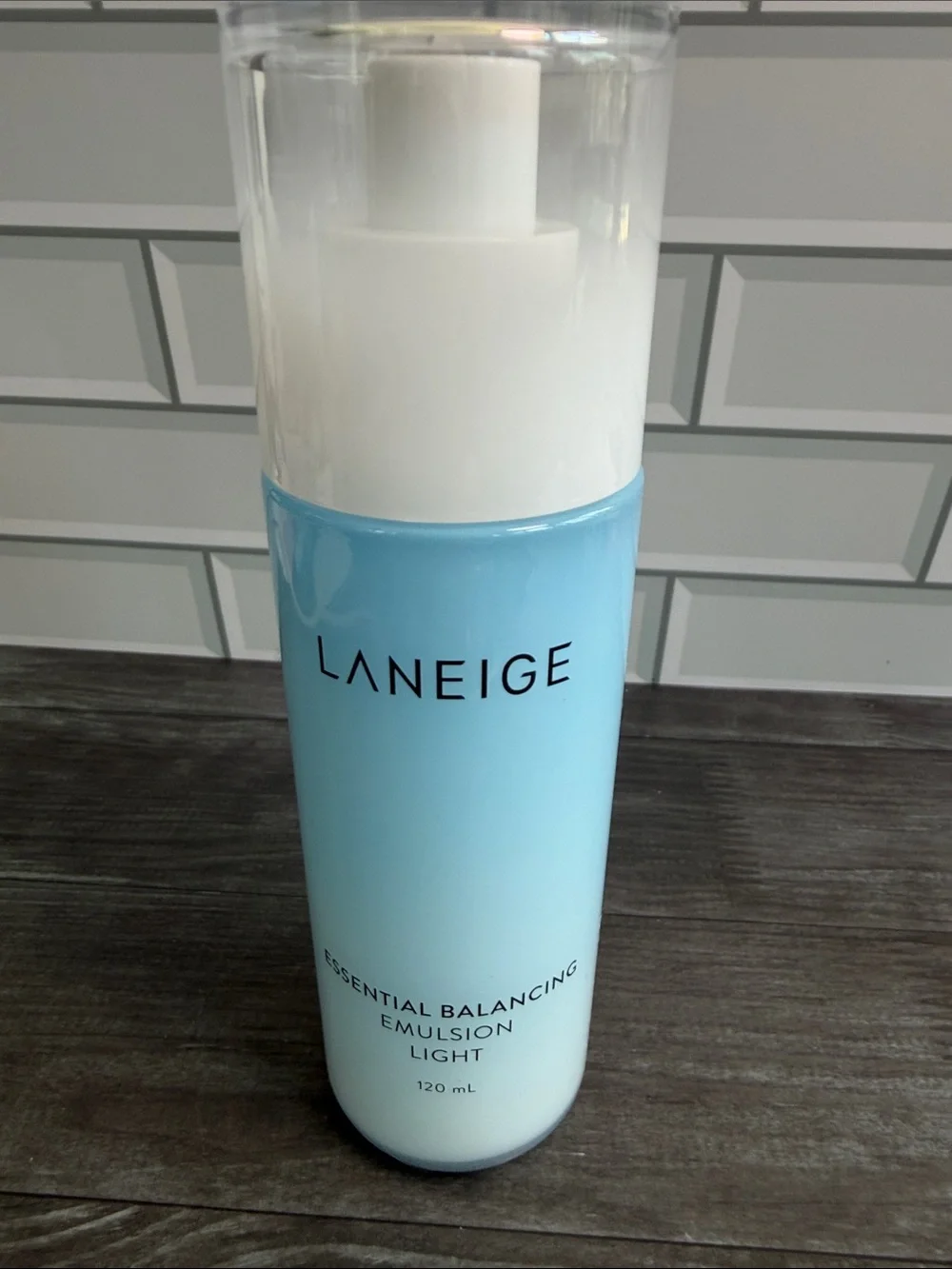 LANEIGE Essential Balancing Emulsion Light - Blue and White Gradient Bottle